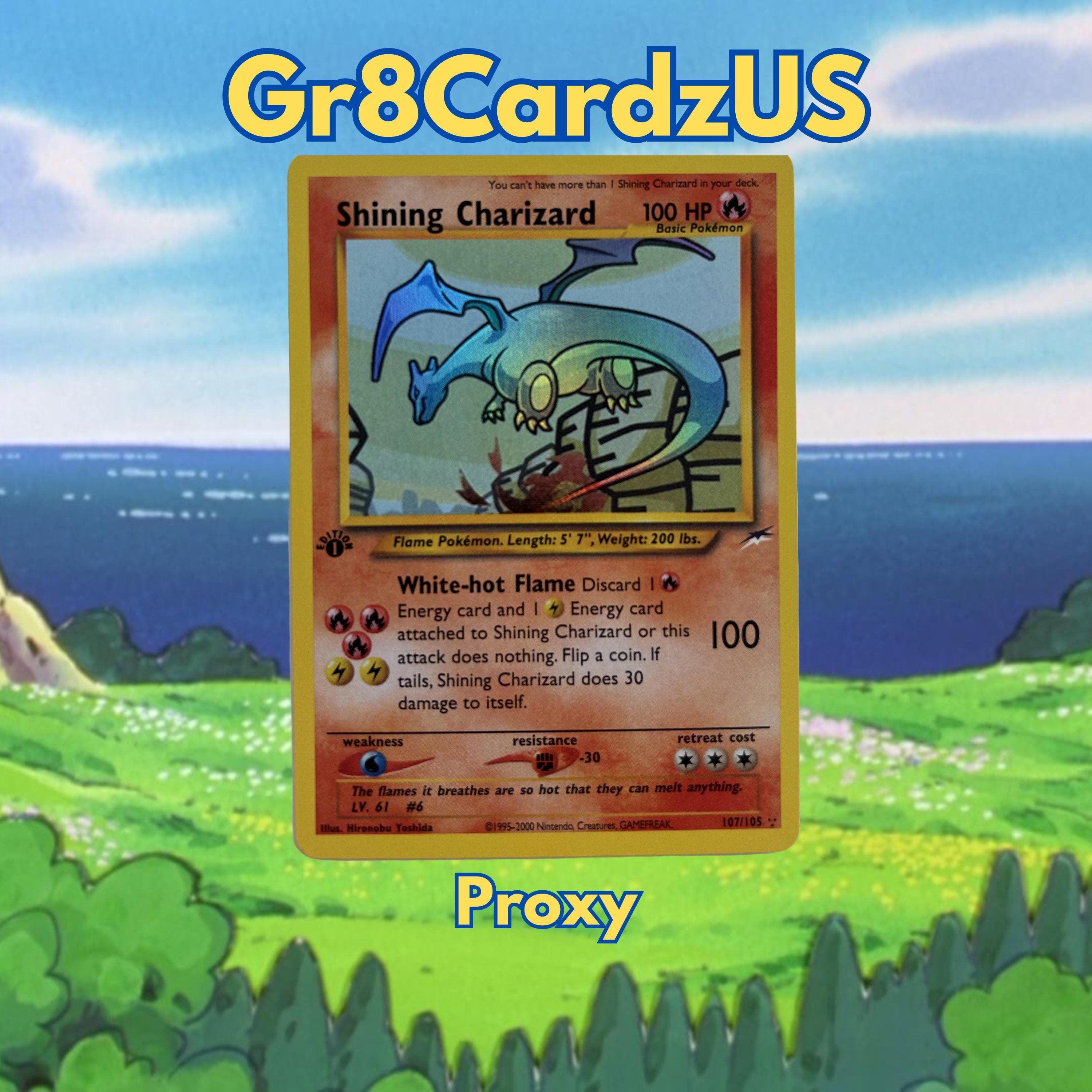 Shining Charizard 1st Edition - Vintage Pokemon Card - Neo