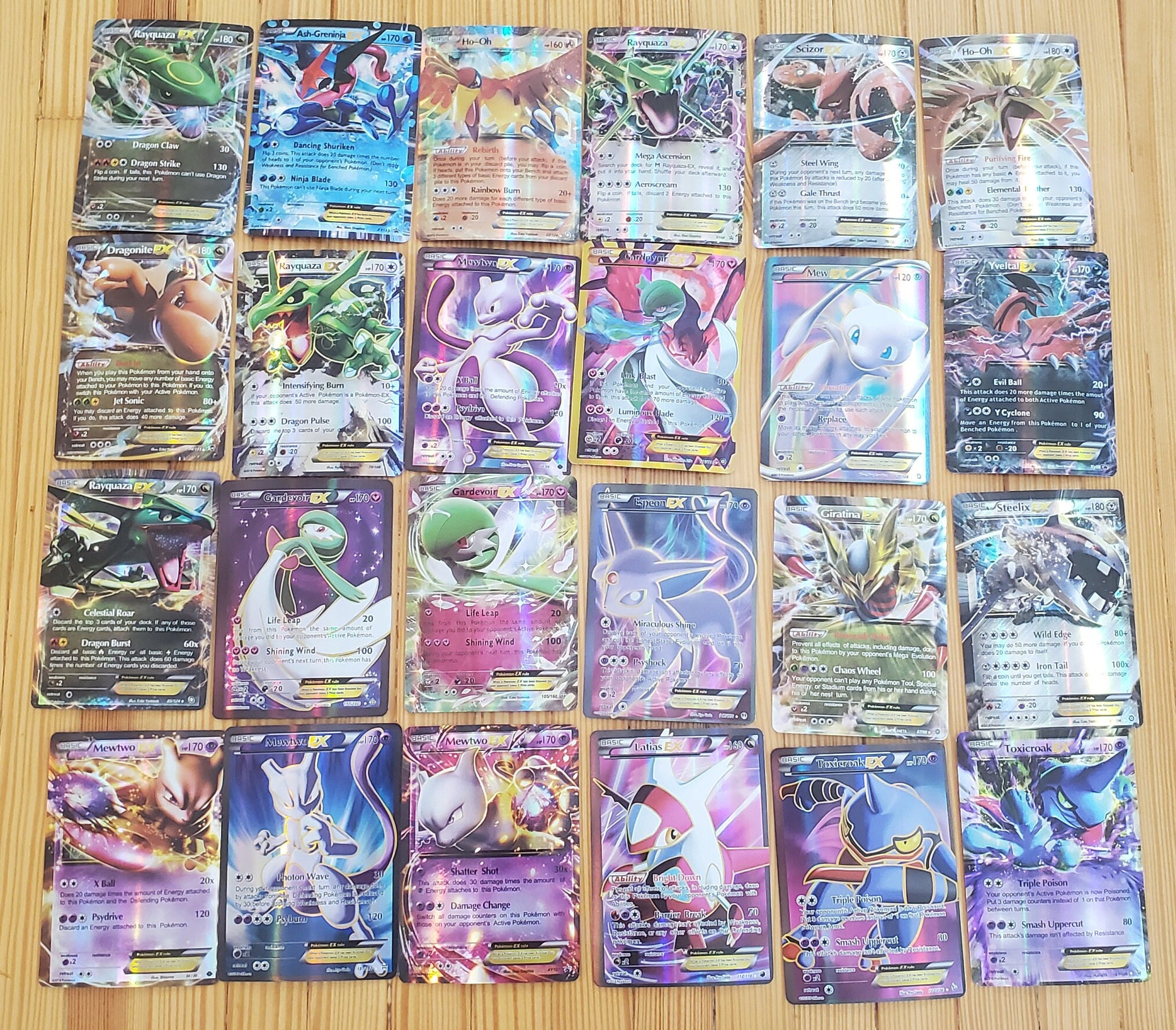 Rayquaza Mega EX Cards Set 76/108 98/98 105/108 Custom 