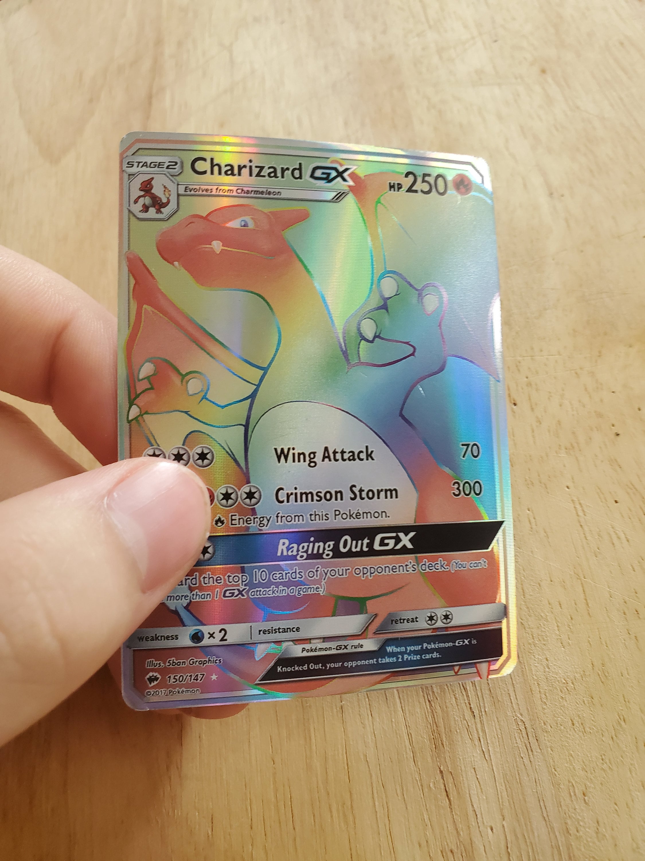 Rainbow Charizard GX Custom Made Pokemon Card Etsy
