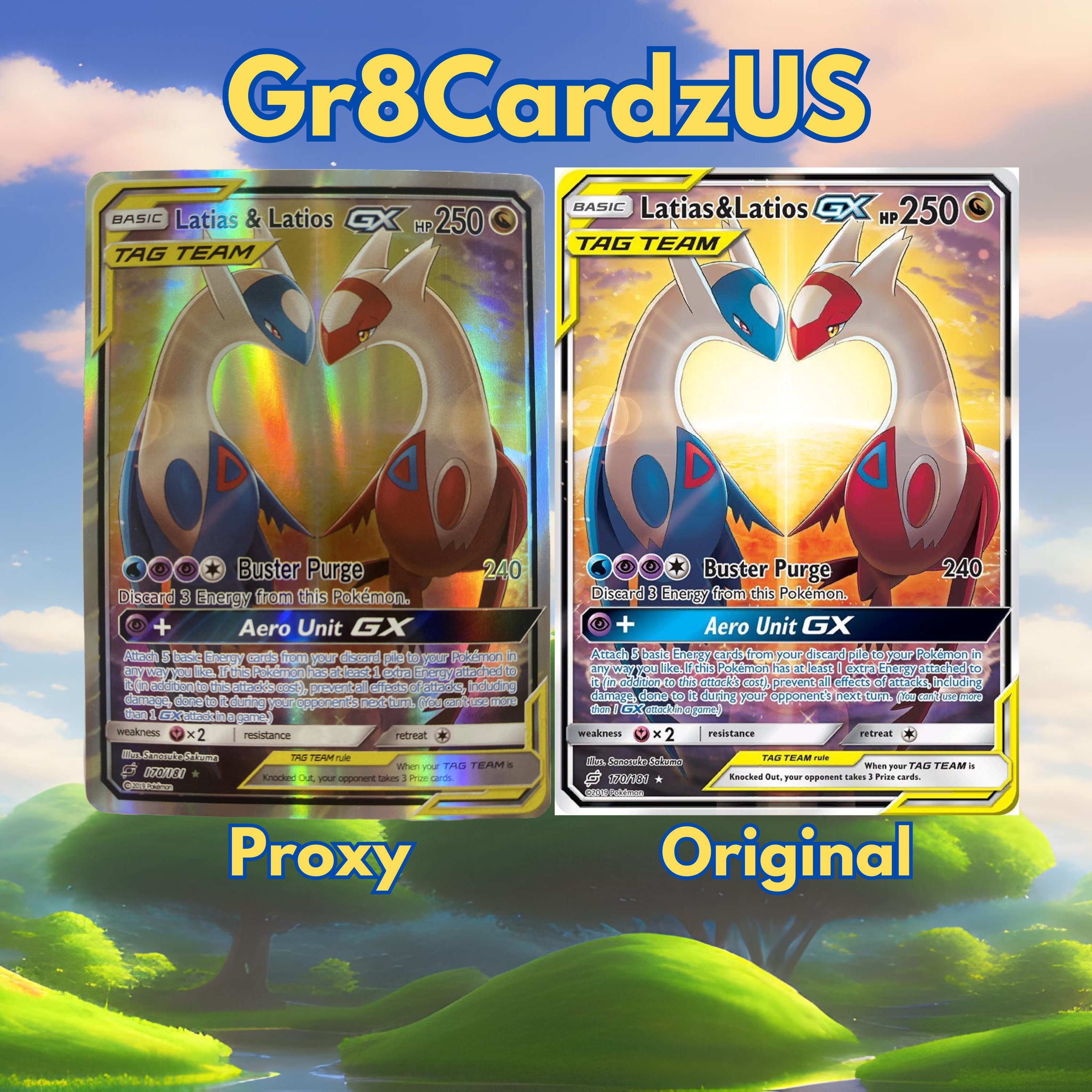 Latias & Latios GX 170/181 Team Up Alternate Full Art Rare