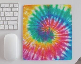 Cute tie dye mouse pad