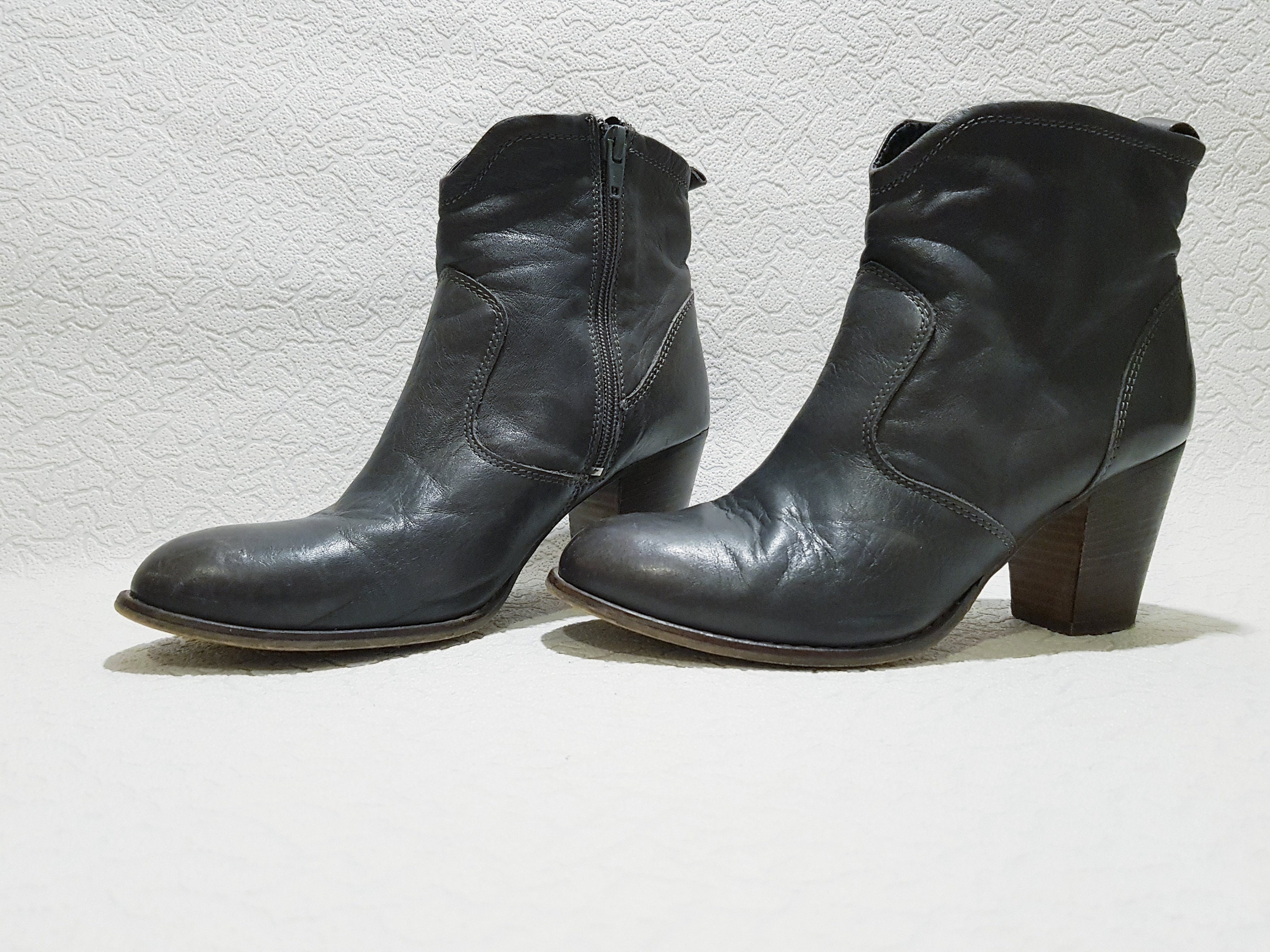 Zign Design Leather Boots Luxury Retro 