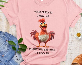 Hilarische kip grafische zachte stijl tshirt, grappige dieren tee, humoristische kip minnaar cadeau, grappig citaat kip shirt, gekke kip tee