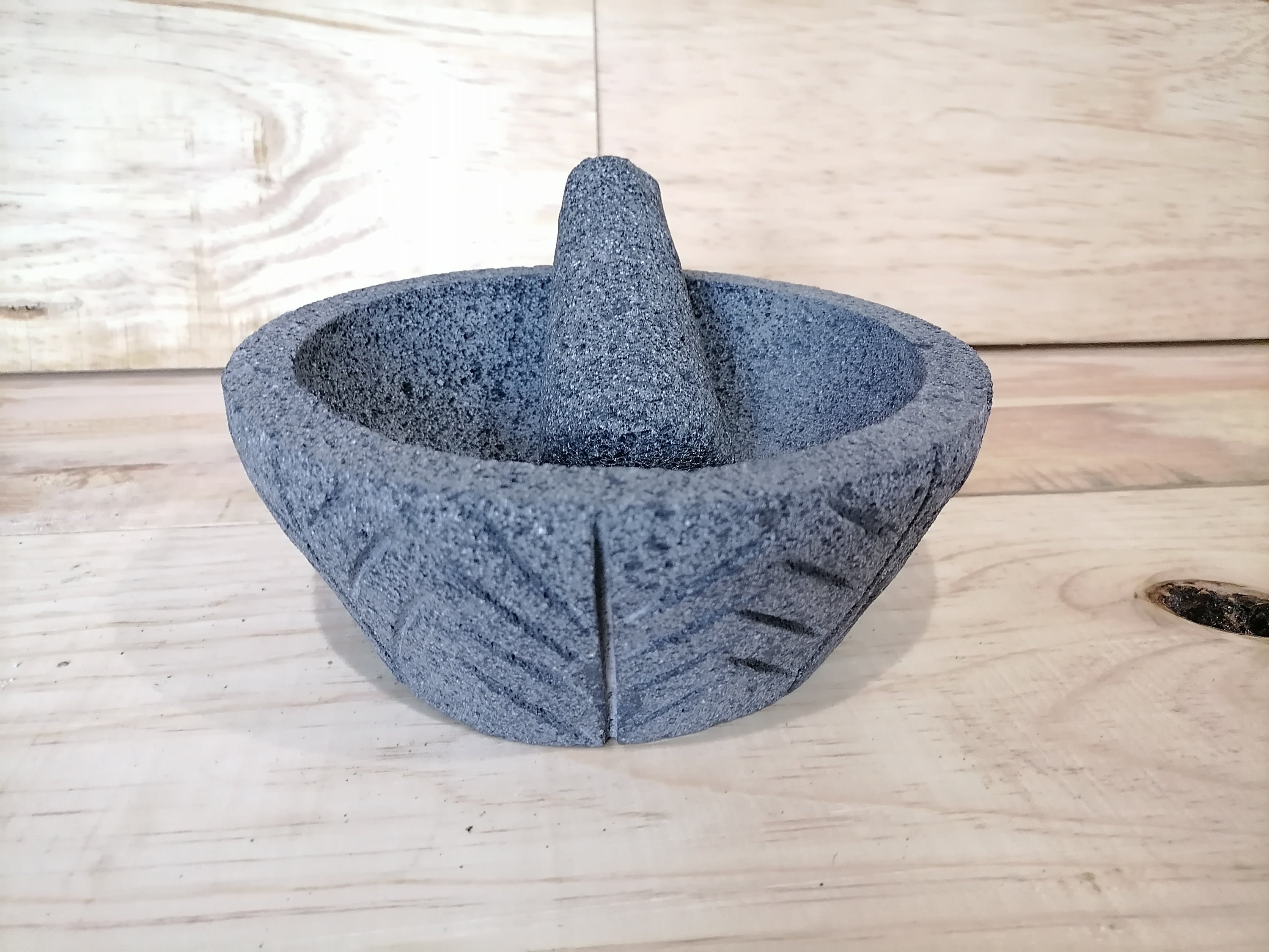 Carved molcajete 8 inch diameter lava rock. Mexican molcajete Etsy