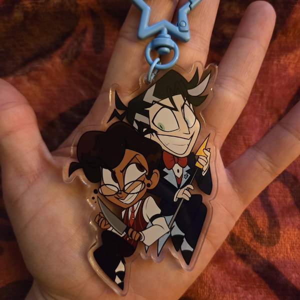 Human Alastor and Vincent Whittman Acrylic Keychain