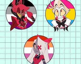 Hazbin Hotel Pride Circle Vinyl Stickers
