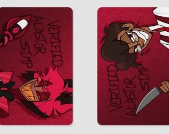 Précommande vérifiée Alastor Simp - Carte photo en papier perlé