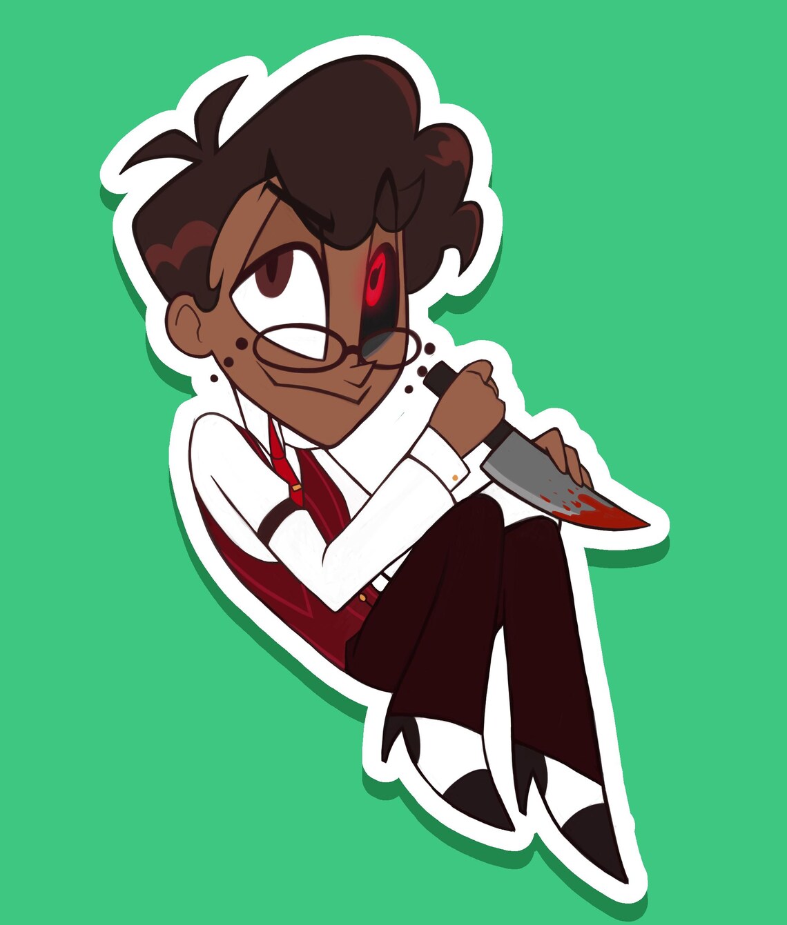 Human Alastor Vinyl Sticker - Etsy