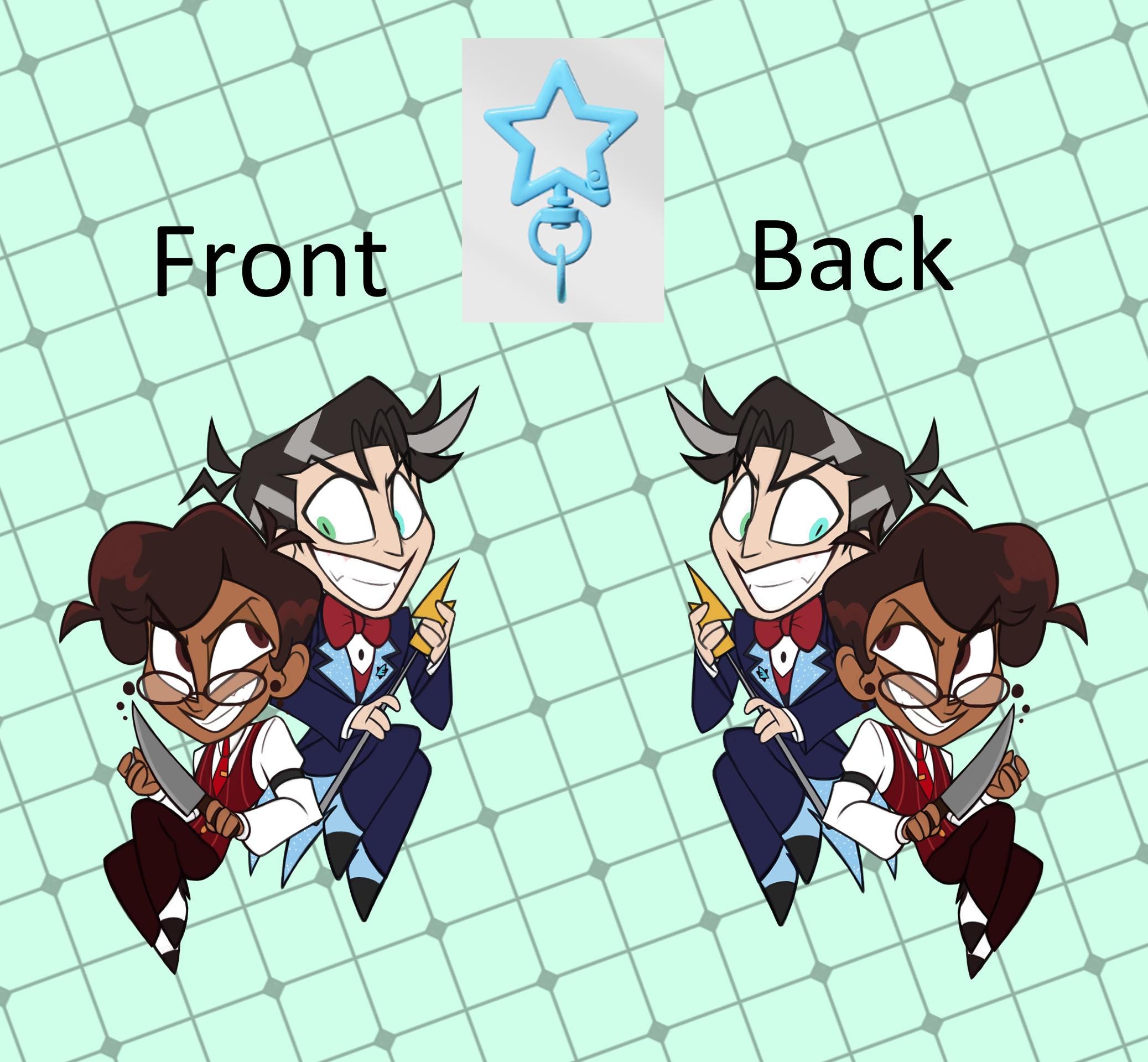 Pre-order Human Alastor and Vincent Whittman Acrylic Keychain
