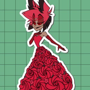Alastor Cake Dress Vinyl sticker