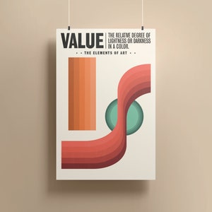 VALUE - The Vintage Set - Original Art Print for Art Classroom/Studio - The Elements of Art Poster