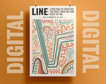 Line Art Print: Vintage Classroom Poster (Digital Download)