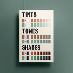 TINTS/TONES/SHADES - Original Art Print for Art Classroom/Studio - Art Poster