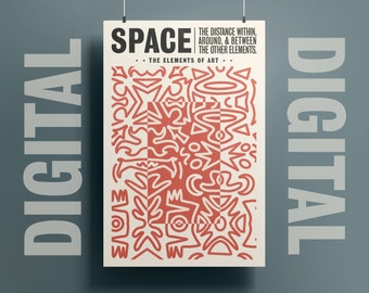 Vintage Space Art Print: Elements of Art Poster (Digital Download)