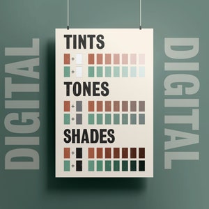 TINTS/TONES/SHADES (Digital Download) - Original Art Print for Art Classroom/Studio - Art Poster