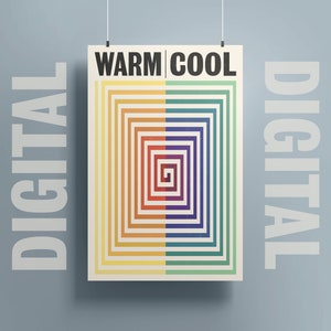 WARM/COOL (Digital Download) - Original Art Print for Art Classroom/Studio - Digital Poster