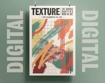 Texture Art Print: Vintage Classroom Poster (Digital Download)