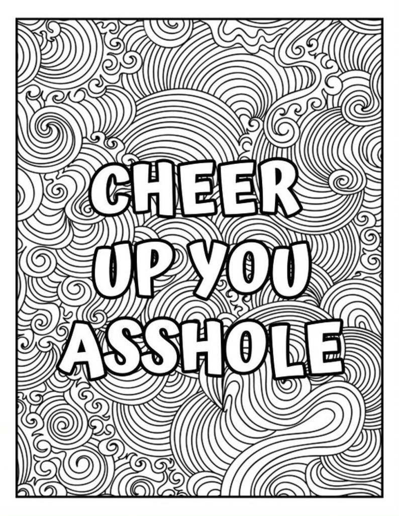 Rrated Coloring Pages for Adults Etsy