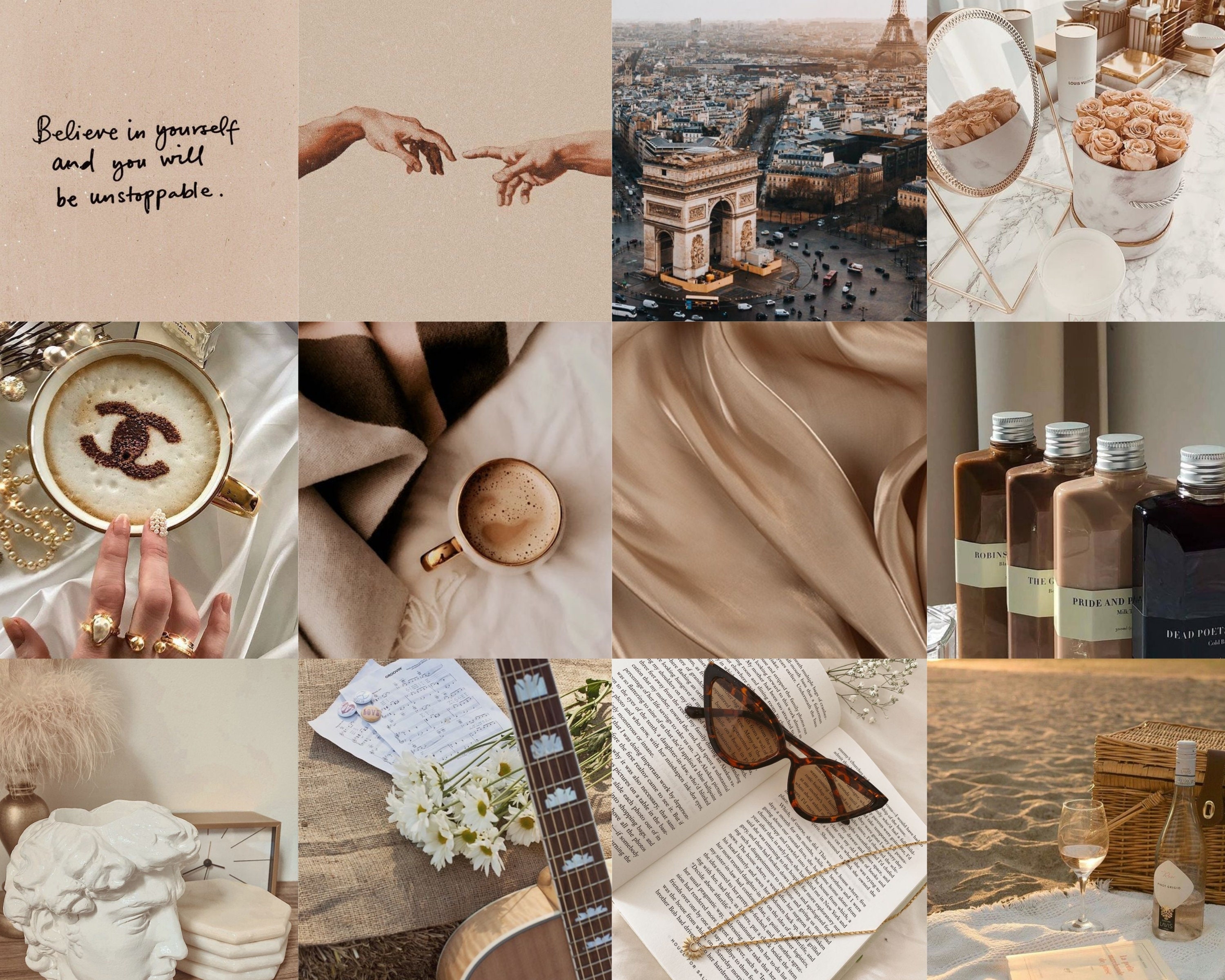 Collage de nouveau-né esthétique marron - Venngage