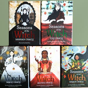 Seasons of the Witch Oracle Cards With Guidebook | Samhain, Yule and Beltane | Healing, Understanding, Protection & Guidance Keywords