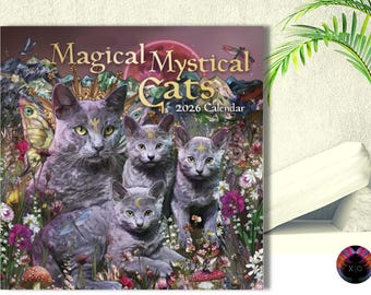 Mystical Cats 2026 Wall Calendar: Astrological Cat Lover Gift