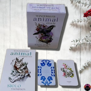 Cartes Oracle Winterseer Animal avec guides | Animaux spirituels de l'| climémate du Nord Mythologie celtique et nordique