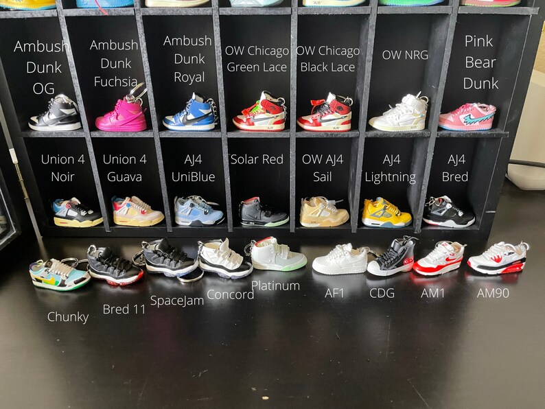 3D Sneaker Mini Keychain Hypebeast Accessories Etsy