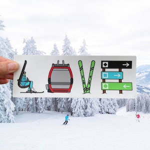 Mountain Ski Goggles Sticker 3x2 Vinyl Sticker Winter Ski Sticker