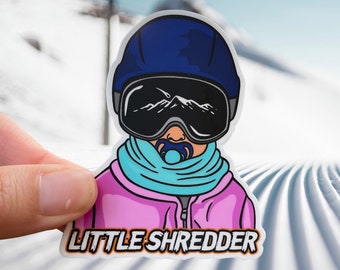 Little Shredder Ski Helmet Sticker: Toddler Sippy Cup Decal