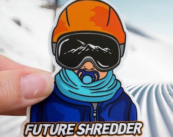 Baby Ski Sticker: Sippy Cup, Bottle, Helmet Decal
