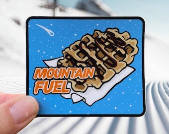 Ski Waffle Sticker: Waterproof Vinyl Decal for Laptop, Car, Helmet