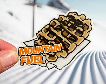 Waffle Cabin Ski Helmet Sticker: Waterproof Vinyl Decal