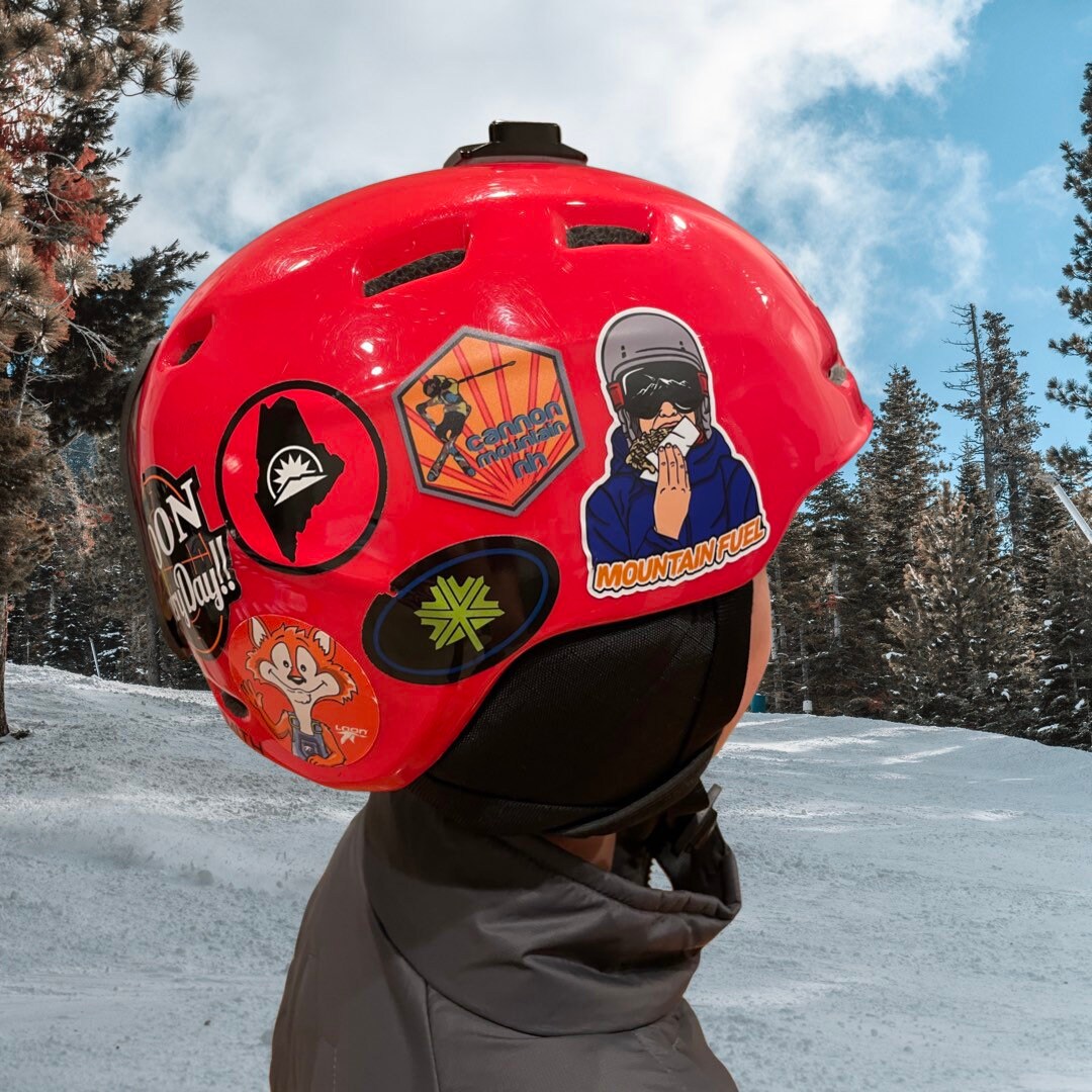 Boys Ski Helmet Sticker Boy