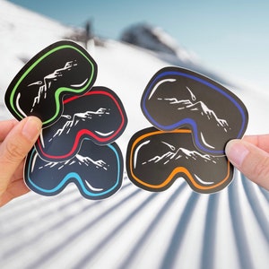 Ski Goggles Sticker Pack: Mountain Vista Vinyl Decal