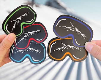 Ski Goggles Sticker Pack: Mountain Vista Vinyl Decal