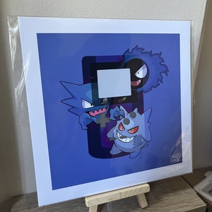 GHOSTY BOYS GAMEBOY Print | Gastly, Haunter and Gengar