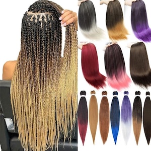 26 Inch Braiding Hair Pre Stretched Syntheic Braiding  Hair Extension (4 packs)