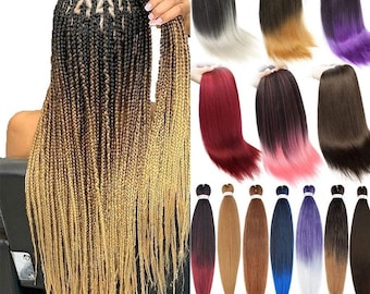 Outre X-Pression Braid Vorgedehnter Zopf, 3er Pack (4 Mittelbraun), Ca. 132 Cm Länge