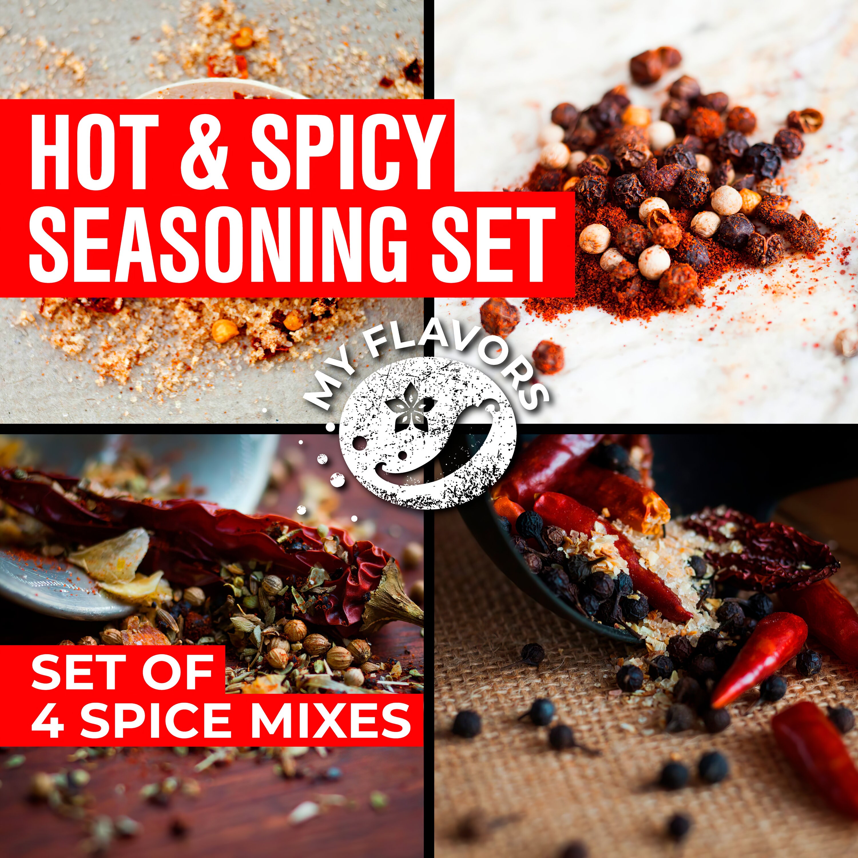 Hot & Spicy Spices Set 4 Spice Mix Seasoning Mixes Ghost Etsy UK