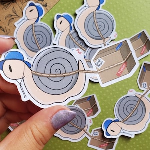 Snail Mail Henry-Snail Mail Sticker-Package-Delivery Sticker Cute-Happy Mail-Packaging-Decor