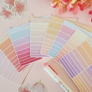 Stickers rectangles-journal de fleurs de cerisier-Bullet Journal décor-scrapbook autocollants-autocollants rectangles-planificateur de couleurs thème fleurs de cerisier