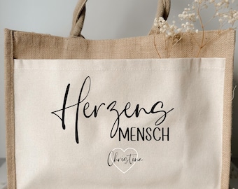 Sac en jute personnalisé pour vos proches / cadeau / sac en jute / merci / surprise