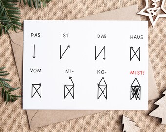 Postkarte Weihnachten / Geschenk Weihnachtsgeschenk / Merry Christmas Frohe Weihnachten / Karte