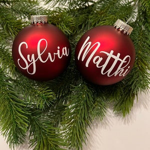 Christmas balls personalized I Christmas tree balls I with name I initials I Christmas gift I individual I Christmas image 1