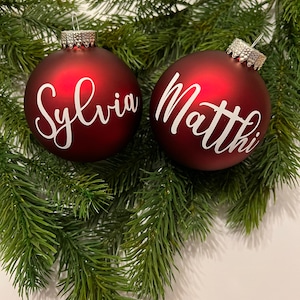 Christmas balls personalized I Christmas tree balls I with name I initials I Christmas gift I individual I Christmas image 1