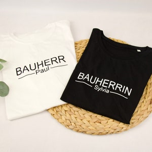 Builder and builder TShirt / dream house / personalized / gift house building house purchase topping out ceremony / individual / with name