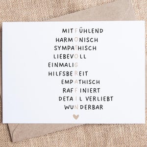 Postkarte Fotografin / Geschenk Danke Geburtstag Hochzeit / Danke Oma / Dankeschön / Hochzeitsfotografin mit Herz / Überraschung