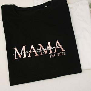 Personalized MAMA TShirt / with children's names / year of birth / Mother's Day / gift / mom / birth / expectant mothers / pregnancy baby