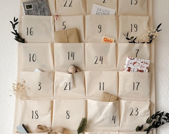 Adventskalender personalisiert / zum selber befüllen / Weihnachten / mit Namen / Geschenk/ Adventskalender / Stoffadventskalender