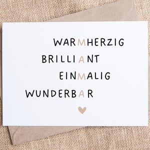 Postkarte Mama / Geschenk Muttertag Geburtstag Weihnachten / Danke Oma / Dankeschön / Geburtstag